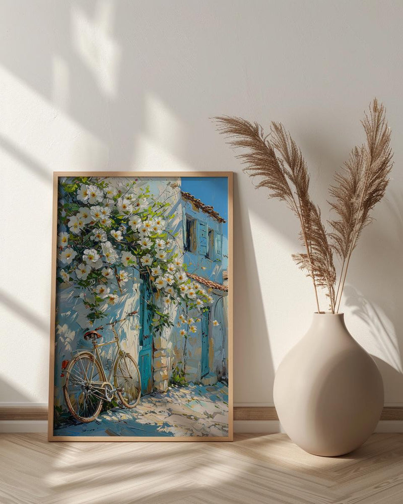 Beirut Vintage Poster, White Jasmine Decor - Lebanon Landscape