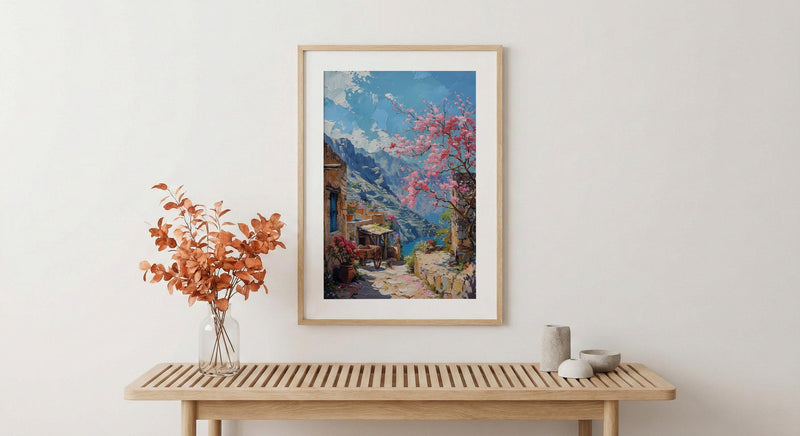 Oman Mountain Rose Print, Green Terrace Decor - Jabal Akhdar