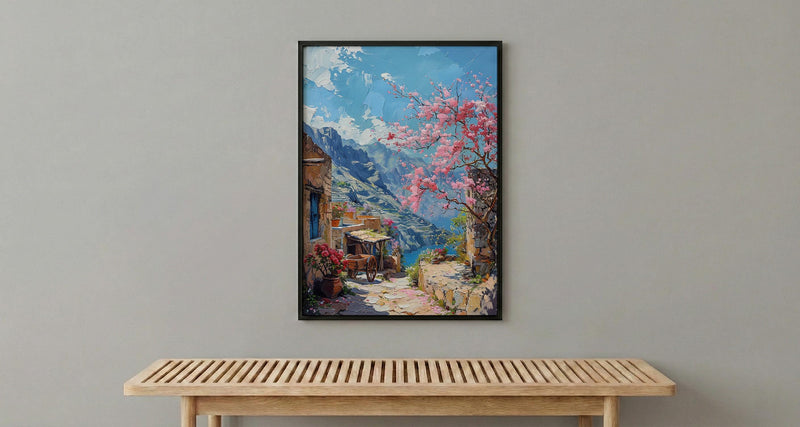 Oman Mountain Rose Print, Green Terrace Decor - Jabal Akhdar