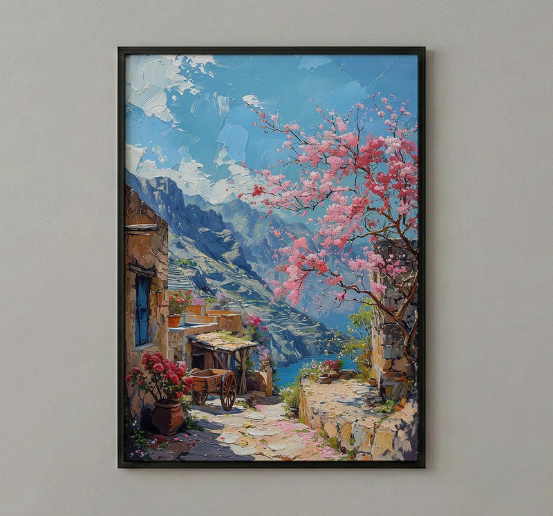 Oman Mountain Rose Print, Green Terrace Decor - Jabal Akhdar