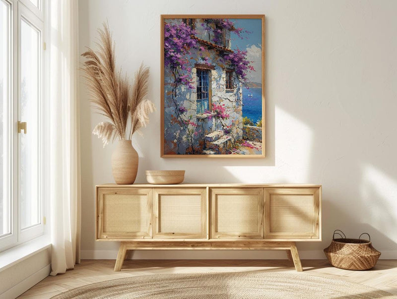 Alacati Spring Poster, Turkey Travel Wall Decor - Tropical Blue Door