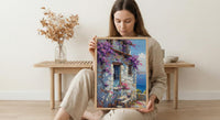 Alacati Spring Poster, Turkey Travel Wall Decor - Tropical Blue Door