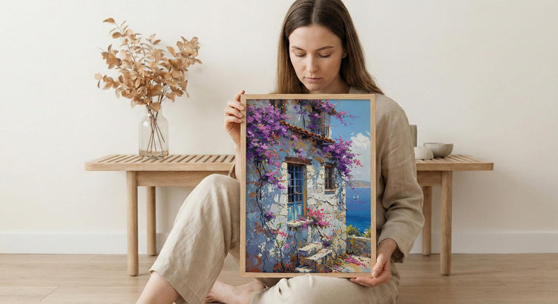 Alacati Spring Poster, Turkey Travel Wall Decor - Tropical Blue Door