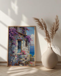 Alacati Spring Poster, Turkey Travel Wall Decor - Tropical Blue Door