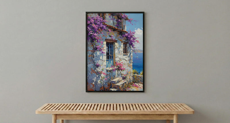 Alacati Spring Poster, Turkey Travel Wall Decor - Tropical Blue Door