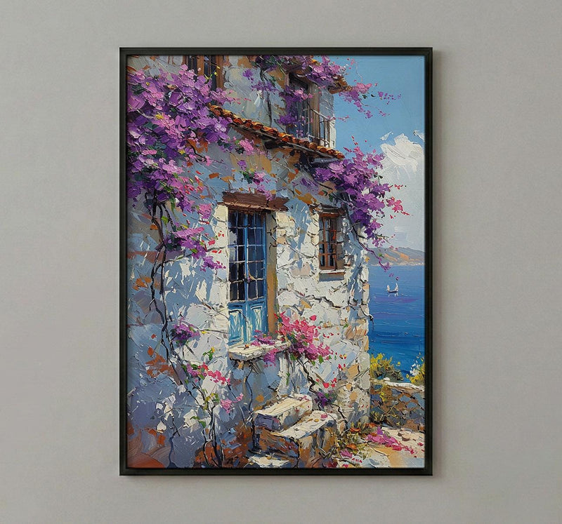 Alacati Spring Poster, Turkey Travel Wall Decor - Tropical Blue Door