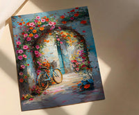 Dubai Floral Art Print, Colorful Spring Decor - Botanical Tunnel