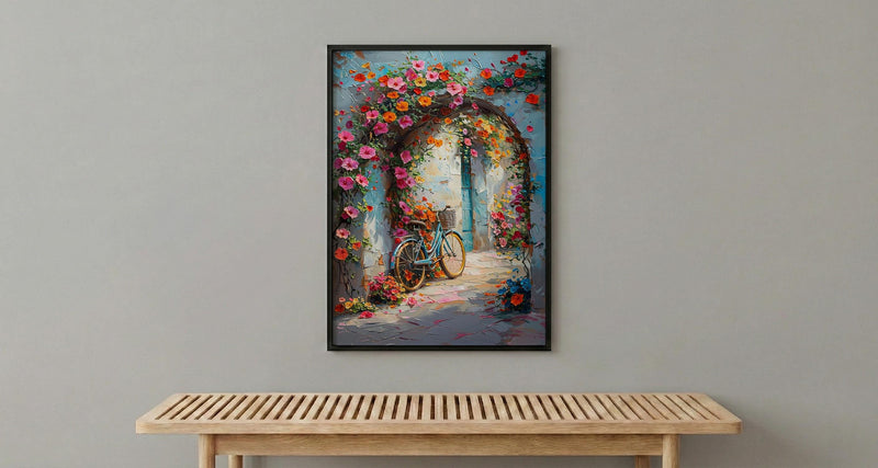 Dubai Floral Art Print, Colorful Spring Decor - Botanical Tunnel