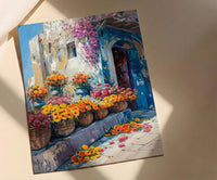 Doha Souq Wall Art, Qatar Spring Decor - Floral Market Print