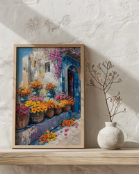 Doha Souq Wall Art, Qatar Spring Decor - Floral Market Print