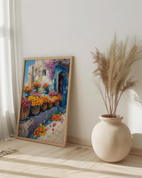 Doha Souq Wall Art, Qatar Spring Decor - Floral Market Print