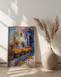 Doha Souq Wall Art, Qatar Spring Decor - Floral Market Print