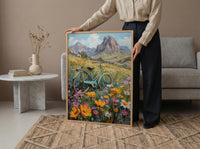 Cappadocia Art Print, Fairy Chimney Wall Decor - Wildflower Landscape