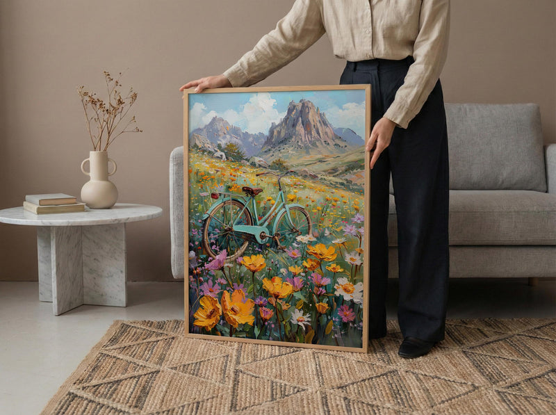 Cappadocia Art Print, Fairy Chimney Wall Decor - Wildflower Landscape