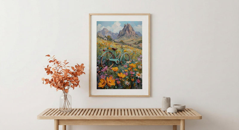 Cappadocia Art Print, Fairy Chimney Wall Decor - Wildflower Landscape