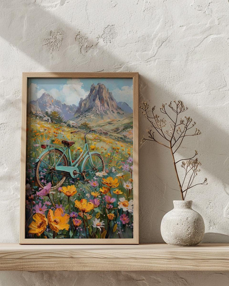 Cappadocia Art Print, Fairy Chimney Wall Decor - Wildflower Landscape