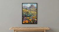 Cappadocia Art Print, Fairy Chimney Wall Decor - Wildflower Landscape