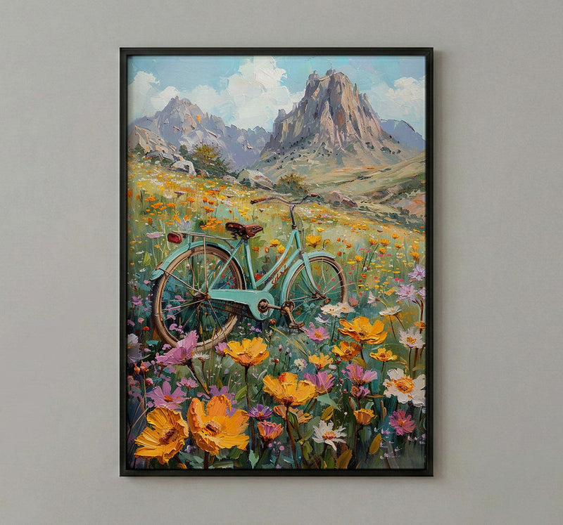 Cappadocia Art Print, Fairy Chimney Wall Decor - Wildflower Landscape