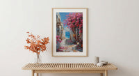 Alexandria Wall Art, Coastal Spring Decor - Pink Bougainvillea