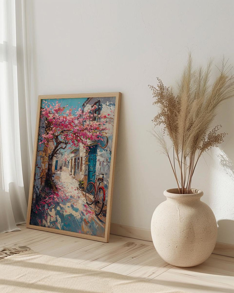 Jerusalem Spring Poster, Almond Blossom Wall Decor - Historic Alley Art