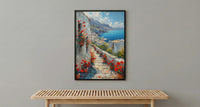 Mardin Stone Alley Art Print, Red Poppy - Mesopotamia Decor