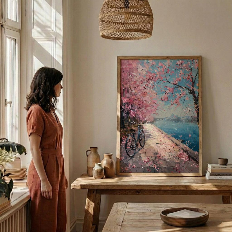 Washington DC Art Print, Spring Floral Wall Decor - Cherry Blossom Art