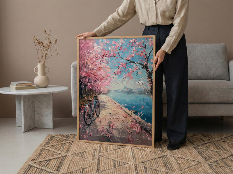 Washington DC Art Print, Spring Floral Wall Decor - Cherry Blossom Art