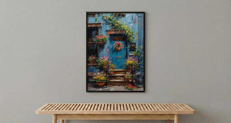 Brooklyn Wall Art, New York City Decor - Spring Stoop Print