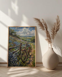 Texas Wildflower Art Print, Bluebonnet Decor - Spring Landscape