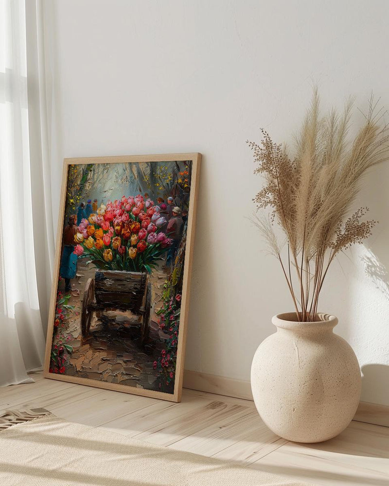 Victoria BC Wall Art, Spring Garden Decor - Colorful Tulip Print