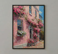 Charleston Poster, Historic Home Wall Decor - Spring Window Box