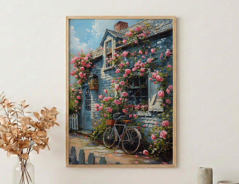 Nantucket Poster, New England Decor - Coastal Spring Art