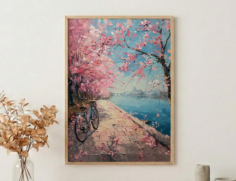 Washington DC Art Print, Spring Floral Wall Decor - Cherry Blossom Art