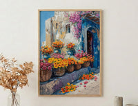 Doha Souq Wall Art, Qatar Spring Decor - Floral Market Print