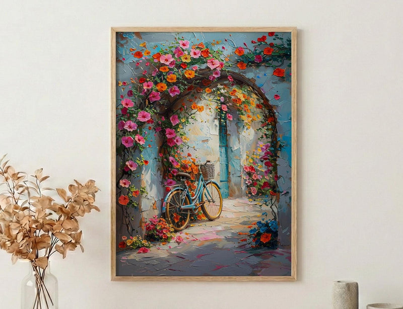Dubai Floral Art Print, Colorful Spring Decor - Botanical Tunnel