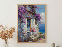 Alacati Spring Poster, Turkey Travel Wall Decor - Tropical Blue Door