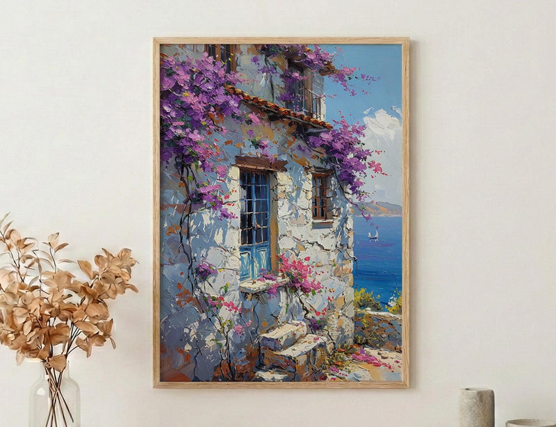 Alacati Spring Poster, Turkey Travel Wall Decor - Tropical Blue Door