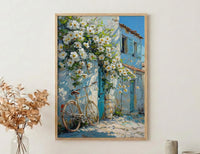 Beirut Vintage Poster, White Jasmine Decor - Lebanon Landscape
