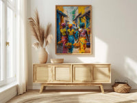 Tropical Fruit Wall Art, African Market Decor - Summer Vendor Print
