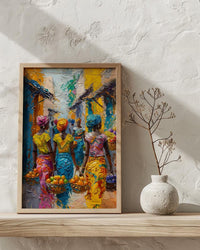 Tropical Fruit Wall Art, African Market Decor - Summer Vendor Print