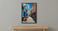 African Alley Art Print, Terracotta Village Decor - Sun Drenched Market