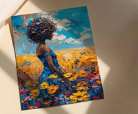 Summer Baobab Poster, Giant Tree Decor - Blue Sky Nature Landscape