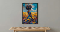 Summer Baobab Poster, Giant Tree Decor - Blue Sky Nature Landscape