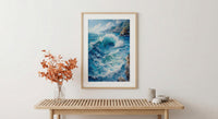 Cape Town Coast Wall Art, Crashing Wave Decor - Rocky Ocean Landscape