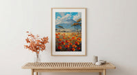 Kilimanjaro Wall Art, Blooming Savanna Decor - Majestic Mountain Print