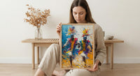 Traditional African Dance Wall Art, Summer Decor - Mask Dancer Print