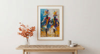 Traditional African Dance Wall Art, Summer Decor - Mask Dancer Print