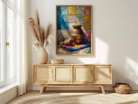 Abstract African Instruments Art Print, Summer Decor - Still Life