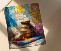 Abstract African Instruments Art Print, Summer Decor - Still Life