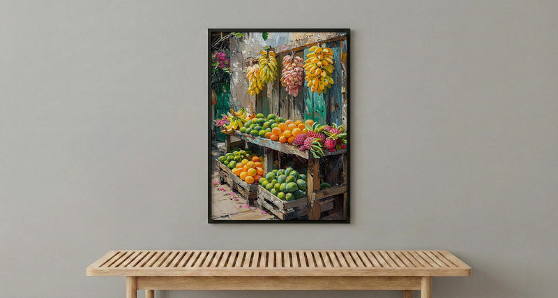 Textile Dyeing Poster, Colorful Fabric Decor - African Plaza Art
